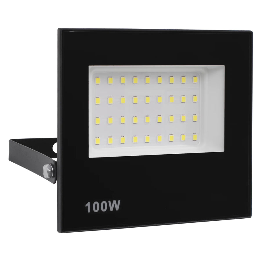 Kit 5 Refletor Led 100w Holofote Prova Dágua Ip66 Branco Frio Bivolt